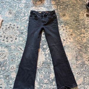 Classic Black grayish Women's Jeans- low rise/mid rise flare jeans.
